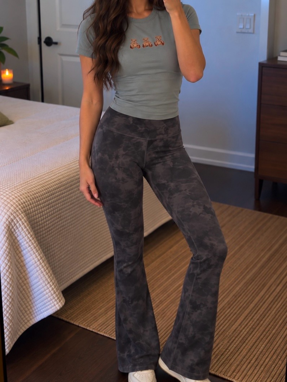 Lululemon Groove Flare Pant Diamond Dye Pitch Graphite Grey 4